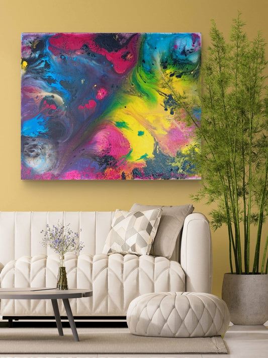 Hallelujah quadro art by Elena Giaconelli featuring vibrant abstract design on canvas.