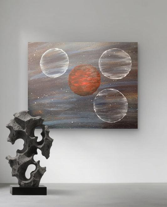 Elegant Luna Rossa quadro artwork by Elena Giaconelli featuring vibrant, abstract design with bold colors and intricate details.