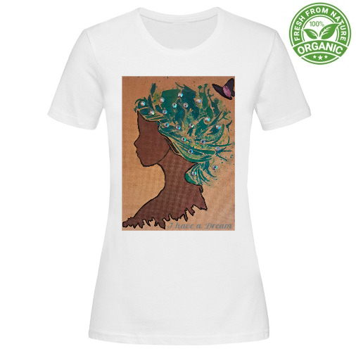 Black T-shirt by Elena Giaconelli featuring "I Have a Dream" artwork on the front, casual and stylish art-inspired apparel.
