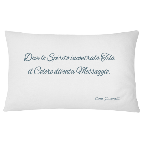 Elena Giaconelli Solve art cushion featuring a colorful, abstract design on soft fabric, perfect for decorative use.