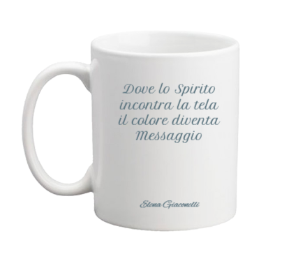 Black ceramic Tazza d'Autore Angel Heart by Elena Giaconelli featuring artistic angel heart design.